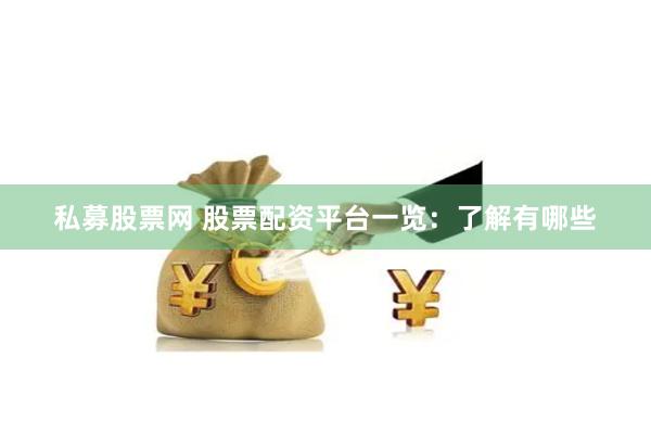 私募股票网 股票配资平台一览：了解有哪些