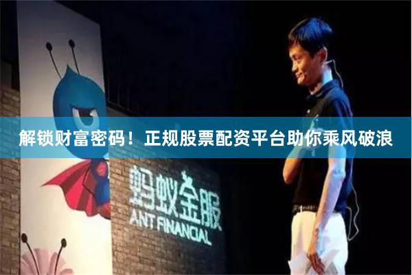 解锁财富密码！正规股票配资平台助你乘风破浪